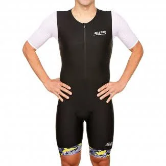 SLS3 Mens Triathlon Suit - Tri Suits for Men, Mens Triathlon Suit with Sleeves - Aero Tri Suit FX - 2 Pockets - Soft Chamois