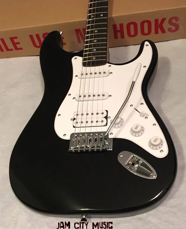 Squier Bullet Stratocaster HSS Electric Guitar with Tremolo - Black