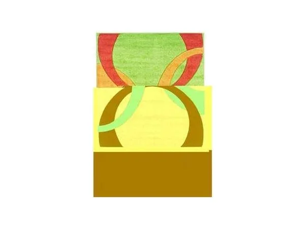 Linon Corfu Collection Lime/ Goldenrod Area Rug (8' x 10'3)