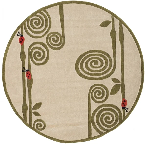 Momeni Lil Mo Whimsy Ivory 3 Rug - 5& Round