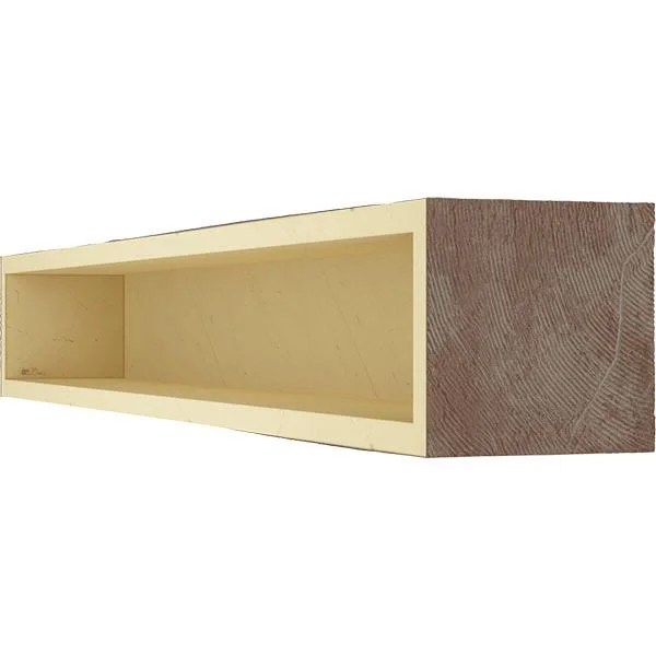 Ekena Millwork MANURW04X08X72AE 4x22H x 8x22D x 72x22W Riverwood Faux Wood Fireplace Mantel, Aged Pecan