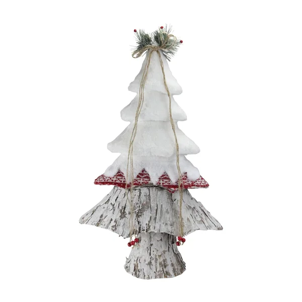 Northlight 22x22 Retro Christmas White - Red and Brown Christmas Tree Decoration