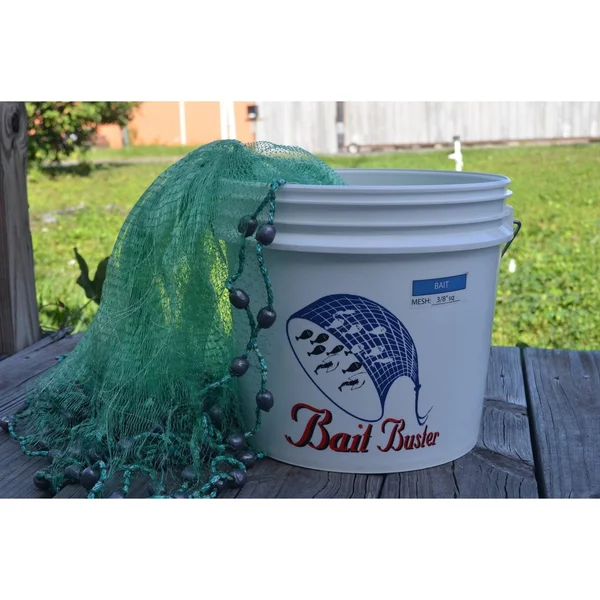 Bait Buster Bait Cast Net: 3/8x22 Sq. Mesh, 10 ft Radius