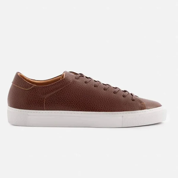 Beckett Simonon Reid Sneakers - Pebbled, Oxblood/White, Size 10, Men's Sneakers
