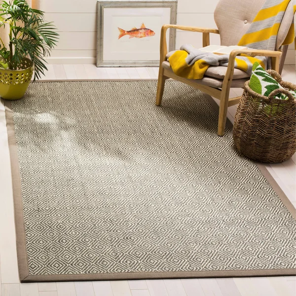 Safavieh Natural Fiber 151 Area Rug, Natural, Taupe, 6& x 6& Round