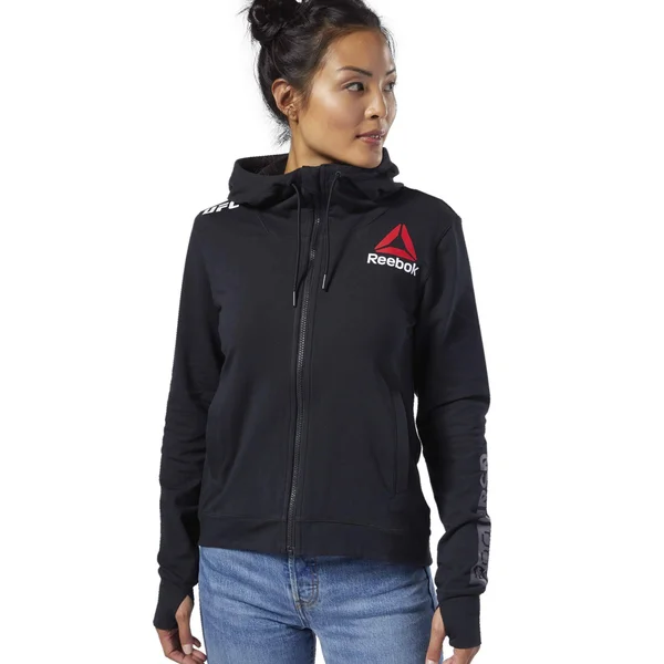 Reebok Women's UFC Fight Night Hoodie – Black