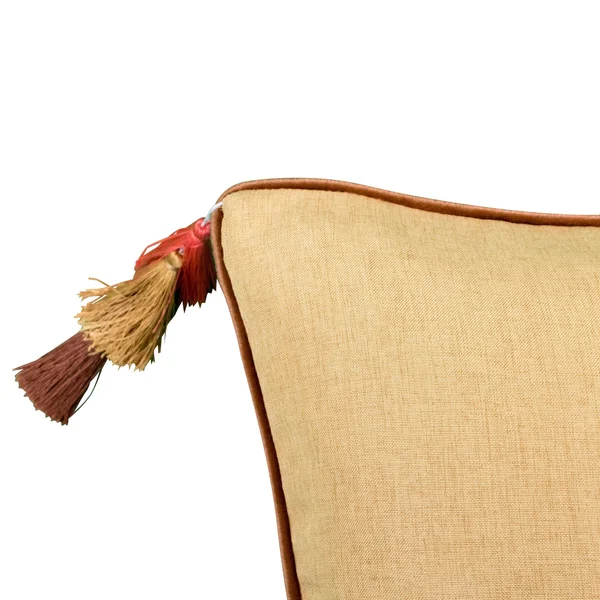 Edie at Home Velvet Reversible Tassel Decorative Pillow, Tigerlily/Marigold - Blue