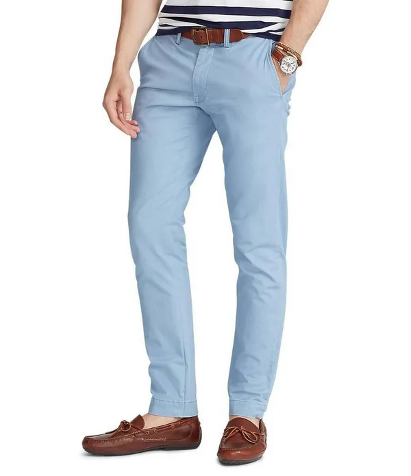 Polo Ralph Lauren Men's Straight-Fit Bedford Stretch Chino Pants - Channel Blue