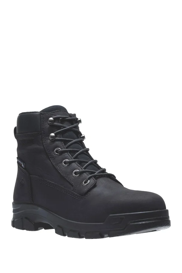 Men's Wolverine Chainhand Waterproof Steel Toe Work Boot - Size: 7, Black