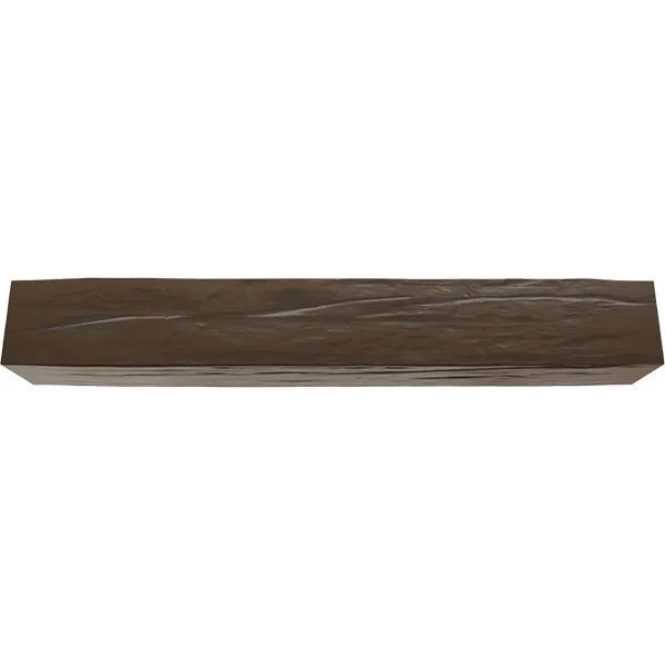 Ekena Millwork MANURW06X06X84BM 6x22H x 6x22D x 84x22W Riverwood Faux Wood Fireplace Mantel - Burnished Mahogany
