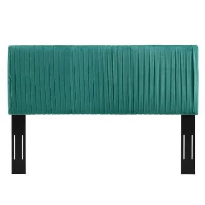 Liudger Upholstered Panel Headboard Everly Quinn Size: Twin - Color: Teal