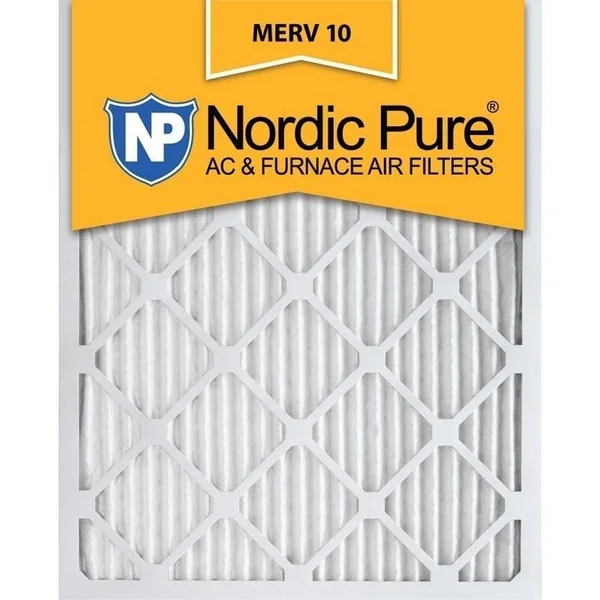 Nordic Pure 16x25x1 MERV 10 Pleated AC Furnace Air Filters 12 Pack