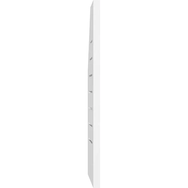 Ekena Millwork GVPOR34X4001SF 34x22W x 40x22H Half Octagon Top Right Surface Mount PVC Gable Vent: Functional, w/ 3-1/2x22W x 1x