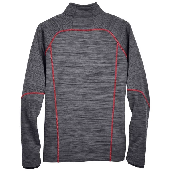 North End 88697 Men's Flux M閘ange Bonded Fleece Jacket Carbon/ Oly Red-M