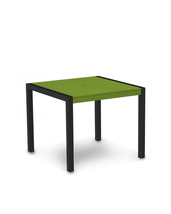 POLYWOOD Mod 36x22 Dining Table - Textured Black - Lime