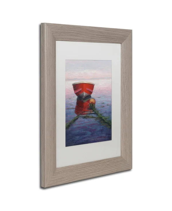 Trademark Art Tranquility by Daniel Moises Framed Painting Print Size: 14x22 H x 11x22 W x 0.5x22 D