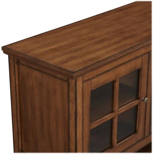 Walker Edison Console Table TV Stand for Most TVs Up to 55" Rustic Brown