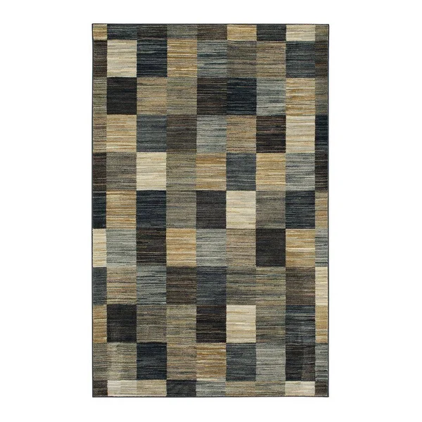 Mohawk Home Mercario Smoke Blue Geometric Area Rug - 30X46
