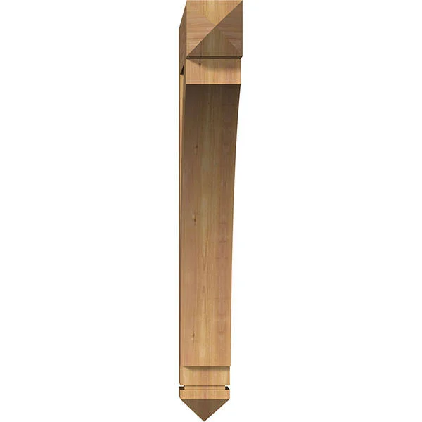 Ekena Millwork 5 1/2x22W x 36x22D x 44x22H Thorton Arts & Crafts Smooth BRACKET, Western Red Cedar