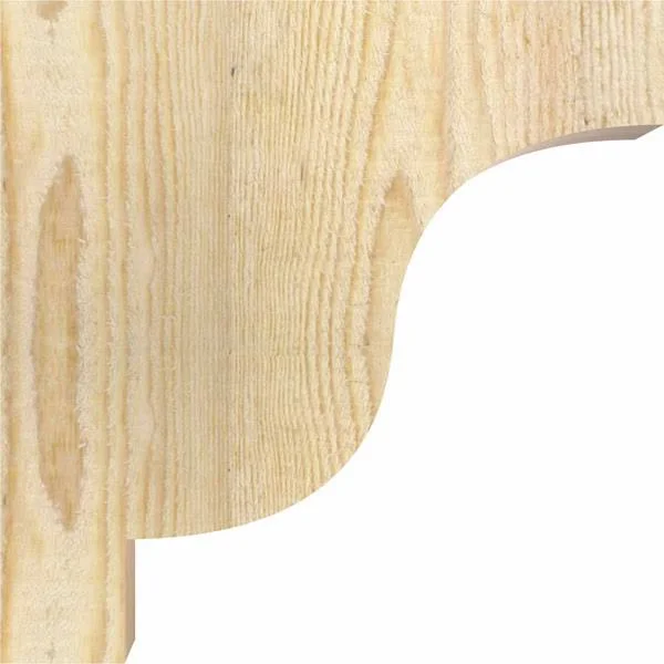 Ekena Millwork COR04X10X10NEW00RDF 4x22W x 10x22D x 10x22H Newport Rough Sawn Corbel, Douglas Fir