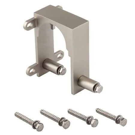 National Hardware N187-102 Sliding Door Hardware Bypass Bracket Satin Nickel