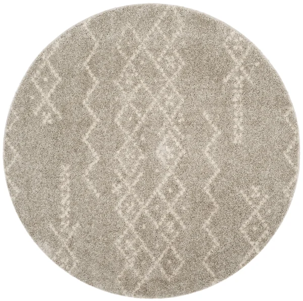 Safavieh Arizona Shag ASG745D 5&1x22 x 7&6x22 Grey, Ivory Area Rug