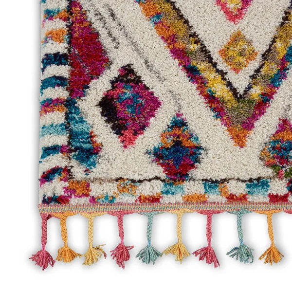 Nourison Moroccan Casbah MCB02 Ivory/Multicolor Area Rug - 5&3x22 x 7&9x22