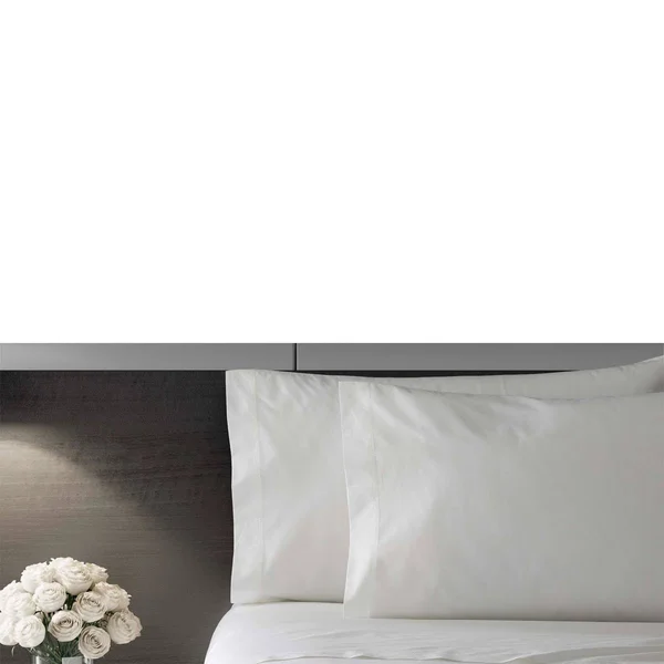 Vera Wang Solid Cotton Percale Sheet Set - King - White
