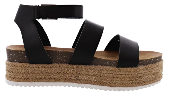 Patrizia Larissa Women's Espadrille Platform Sandals, Size: 37, Black