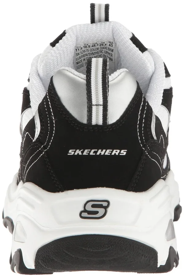 Skechers D&Lites Men's Shoes, 7, Black White