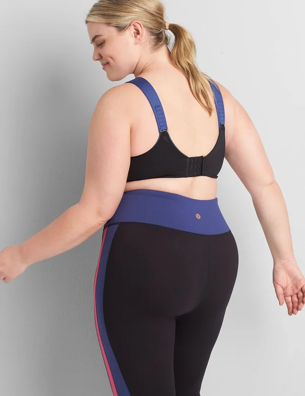 Plus Size Women's Livi Active High-Impact Wicking Max Support Sport Bra, Size: 42DD, Twilight Blue, Cacique