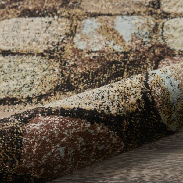 Nourison Modesto MDS01 Area Rug - Charcoal, 5&3x22 Round