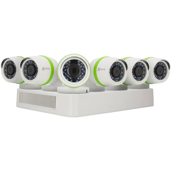 Ezviz Smart Home 1080p Security System - 6 Weatherproof HD 1080p Cameras, 8 Channel DVR