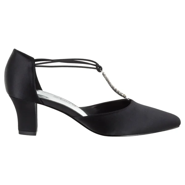 Women's Easy Street Moonlight Pump - Black Satin - Size 11