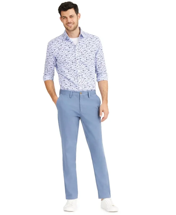 Club Room Men's Four-Way Stretch Pants - Created for Macy&s - Mint