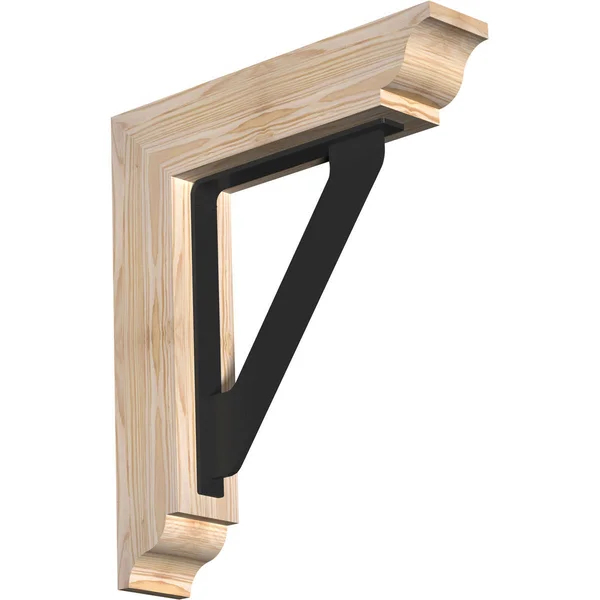 Ekena Millwork 3 1/2 inchw x 20 inchd x 23 inchh Traditional Traditional Ironcrest Smooth BRACKET - Douglas Fir (1 1/2 inchw x 12