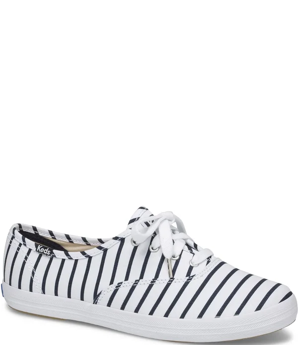 Keds Women's Champion Breton Stripe Size: 10M - White Navy
