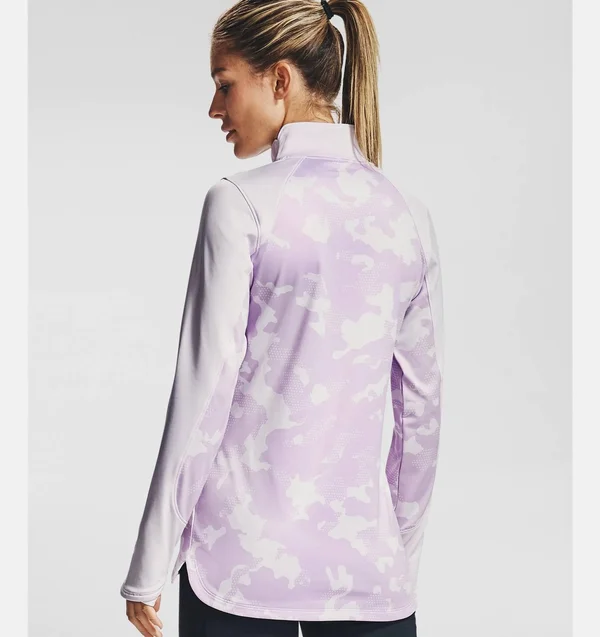 Under Armour Women's ColdGear Armour Camo Zip - Purple - LG