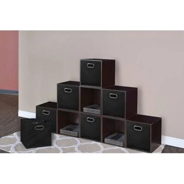 Handford Foldable Fabric Bin Ebern Designs Color: Black