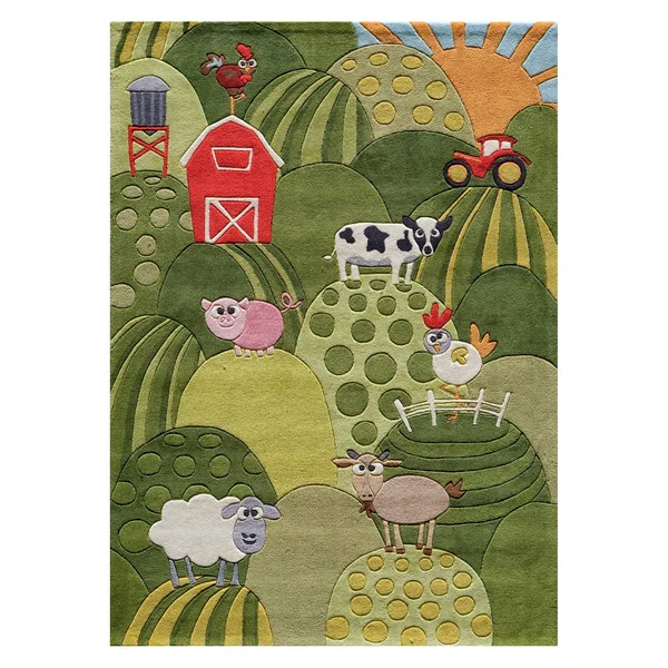 Momeni Lil Mo Whimsy Area Rug, Grass, 2& x 3&