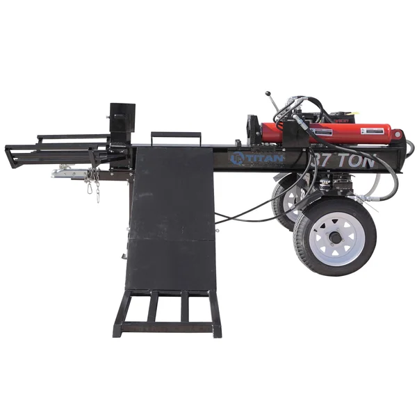 Titan Towable Hydraulic Deluxe Log Wood Splitter 37 Ton w/ Log Lift 420cc