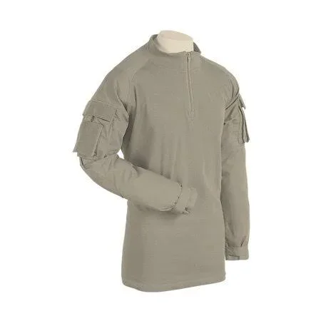 Voodoo Tactical 01-9582 Combat Shirt with Zipper, Sand, Men's, Size: Large, Beige