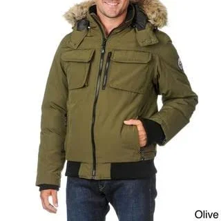 Men's Down-Filled Jacket (Olive-S), Green(cotton)