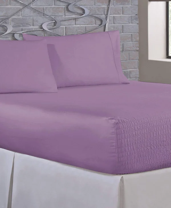 Bed Tite 300-Thread-Count Cotton California King Sheet Set in Burgundy