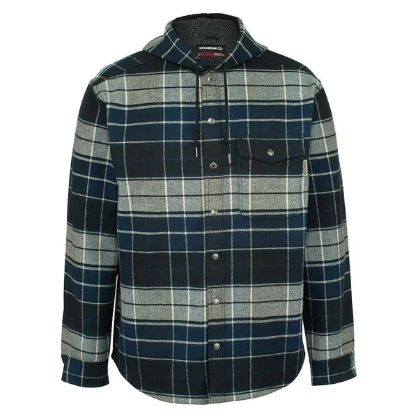 Wolverine Men's Bucksaw Bonded Shirt Jac Dark Slate Plaid - Size M