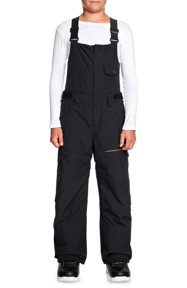 Quiksilver Youth Utility Snow Bib Pants - M - Black