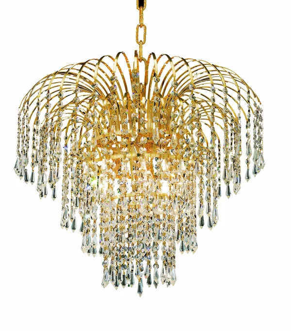 Elegant Lighting Falls 21 inch 6 Light Elegant Crystal Chandelier - Gold