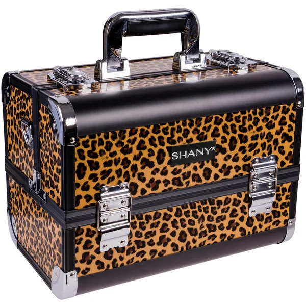 Shany Fantasy Collection Makeup Artists Cosmetics Train Case - Leopards Texture