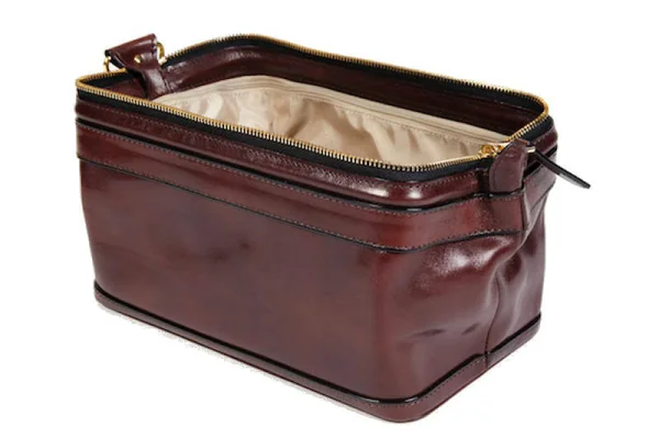 Bosca Old Leather Zipper Utility Kit, Brown