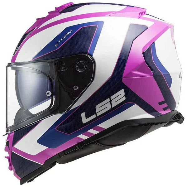 LS2 - Helmet FF800 Storm Techy White - Pink - Size L